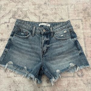 ALTARD STATE-Denim Blue Distressed Women's Shorts